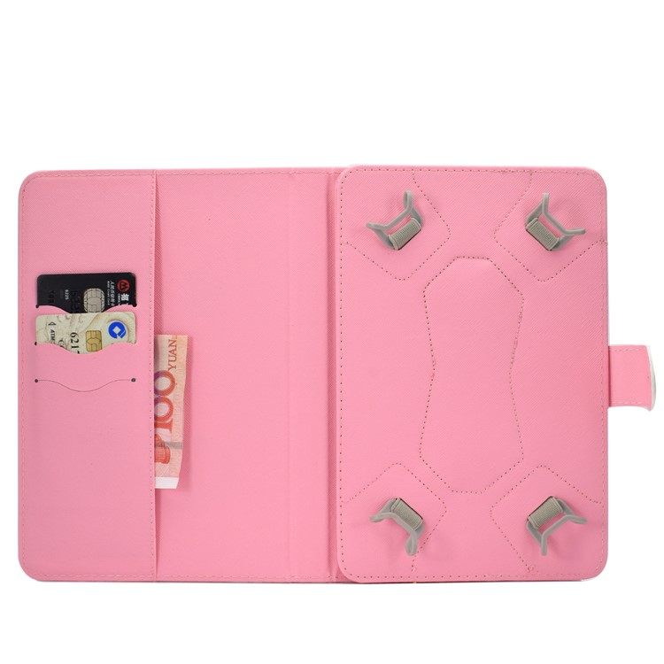 Universal Pattern Printing PU Leather Stand Wallet Shell for 8 inch Tablets - Cat-7