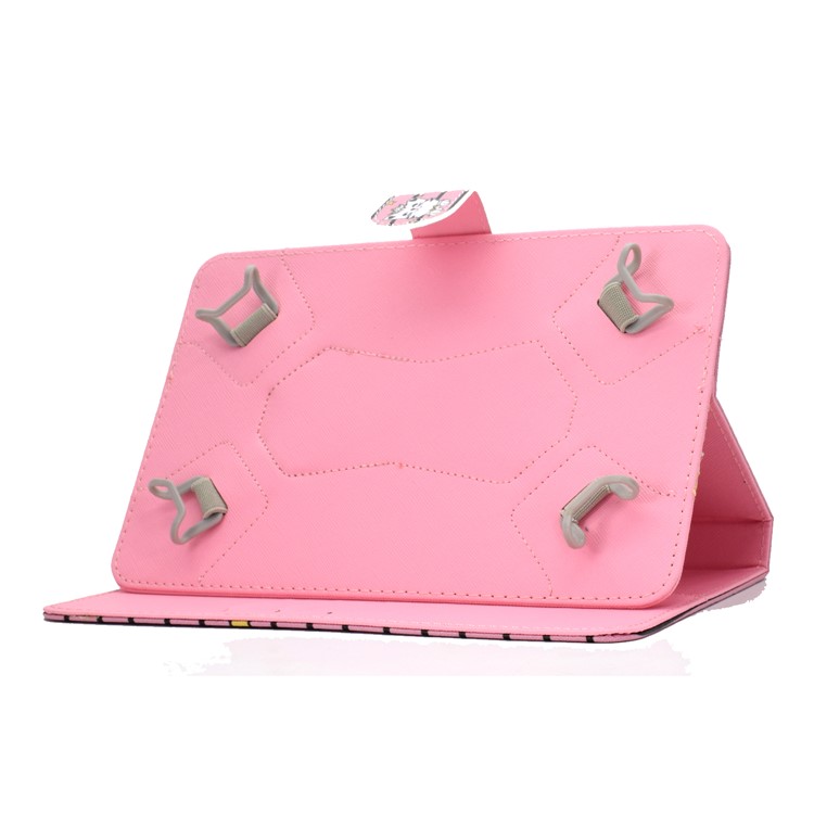 Universal Pattern Printing PU Leather Stand Wallet Shell for 8 inch Tablets - Cat-8