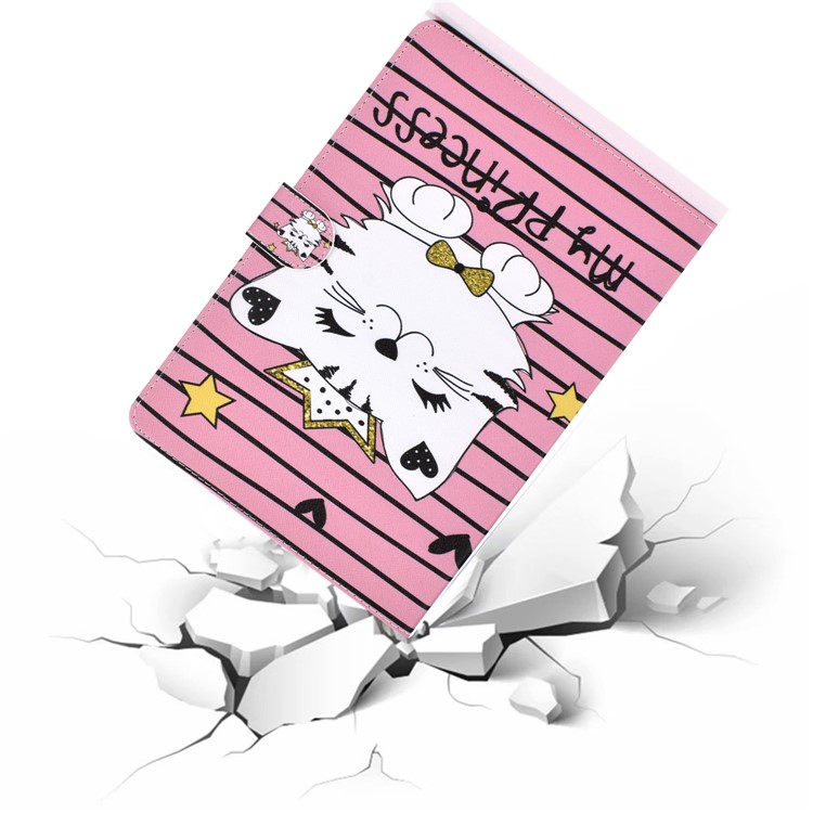 Universal Pattern Printing Leather Tablet Case Wallet Cover for 7 inch Tablet - Princess Cat-11