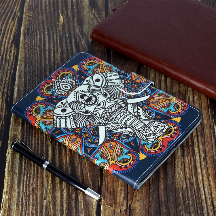 Pattern Leather Tablet Case for iPad Air (2013)/Air 2/Pro 9.7 inch (2016)/9.7-inch (2017)/(2018) - Elephant-11