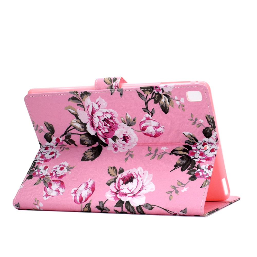 Étui En Cuir À Motifs Pour Tablette Pour Ipad Air (2013) / Air 2 / Pro 9,7 Pouces (2016) / 9,7 Pouces (2017) / (2018) - Fleur-4