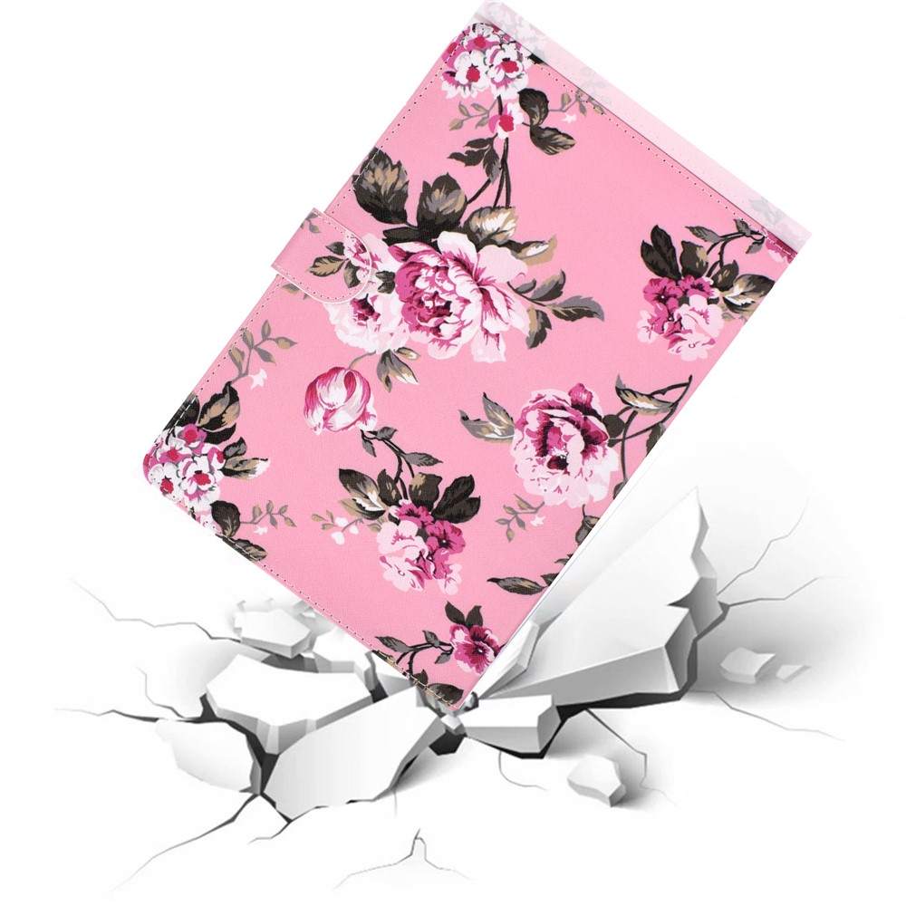 Étui En Cuir À Motifs Pour Tablette Pour Ipad Air (2013) / Air 2 / Pro 9,7 Pouces (2016) / 9,7 Pouces (2017) / (2018) - Fleur-7