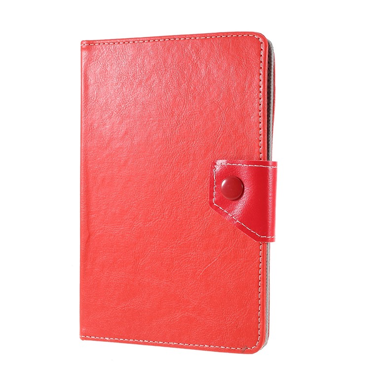 Crazy Horse Texture Leather Universal Tablet Cover for 8-inch Tablets - Red-2