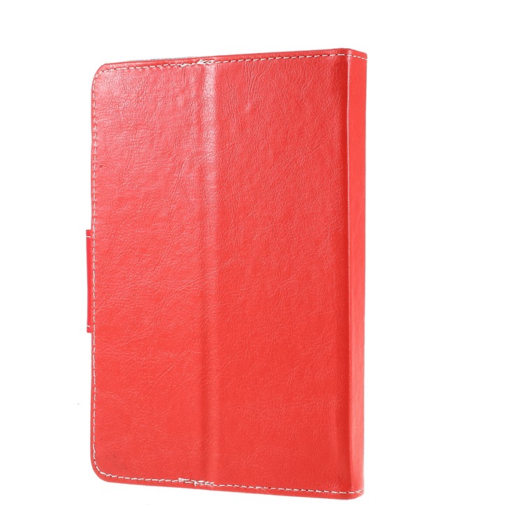 Crazy Horse Texture Leather Universal Tablet Cover for 8-inch Tablets - Red-3