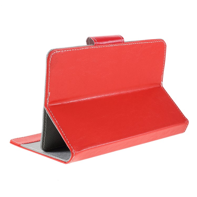 Crazy Horse Texture Leather Universal Tablet Cover for 8-inch Tablets - Red-5