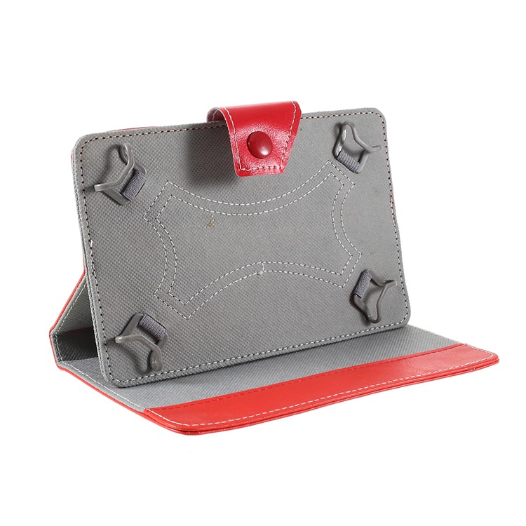Crazy Horse Texture Leather Universal Tablet Cover for 8-inch Tablets - Red-6