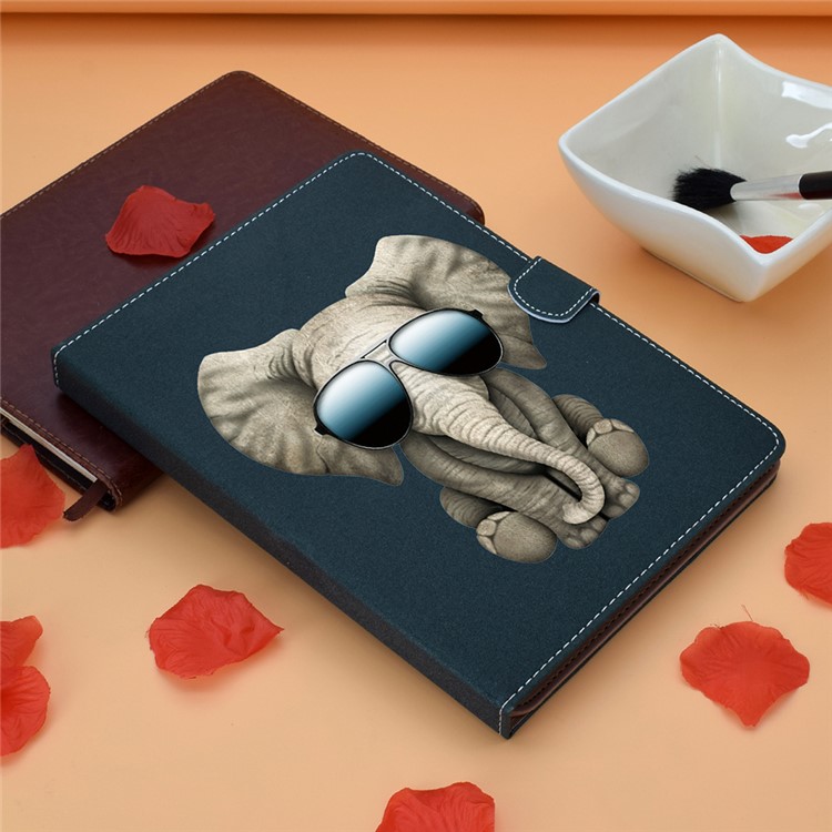 Universal Pattern Printing Leather Tablet Cover Case for 8-inch Tablets - Elephant-10