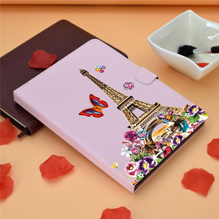 Housse Universel De Recouvrement De La Tablette En Cuir D'impression De Motif Pour Des Comprimés De 8 Pouces - Tour Eiffel-8