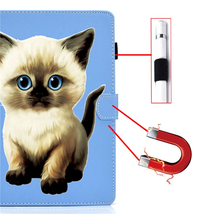 Universal Pattern Printing Leather Tablet Cover Case for 8-inch Tablets - Cute Cat-8