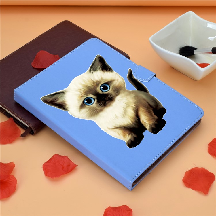 Universal Pattern Printing Leather Tablet Cover Case for 8-inch Tablets - Cute Cat-9