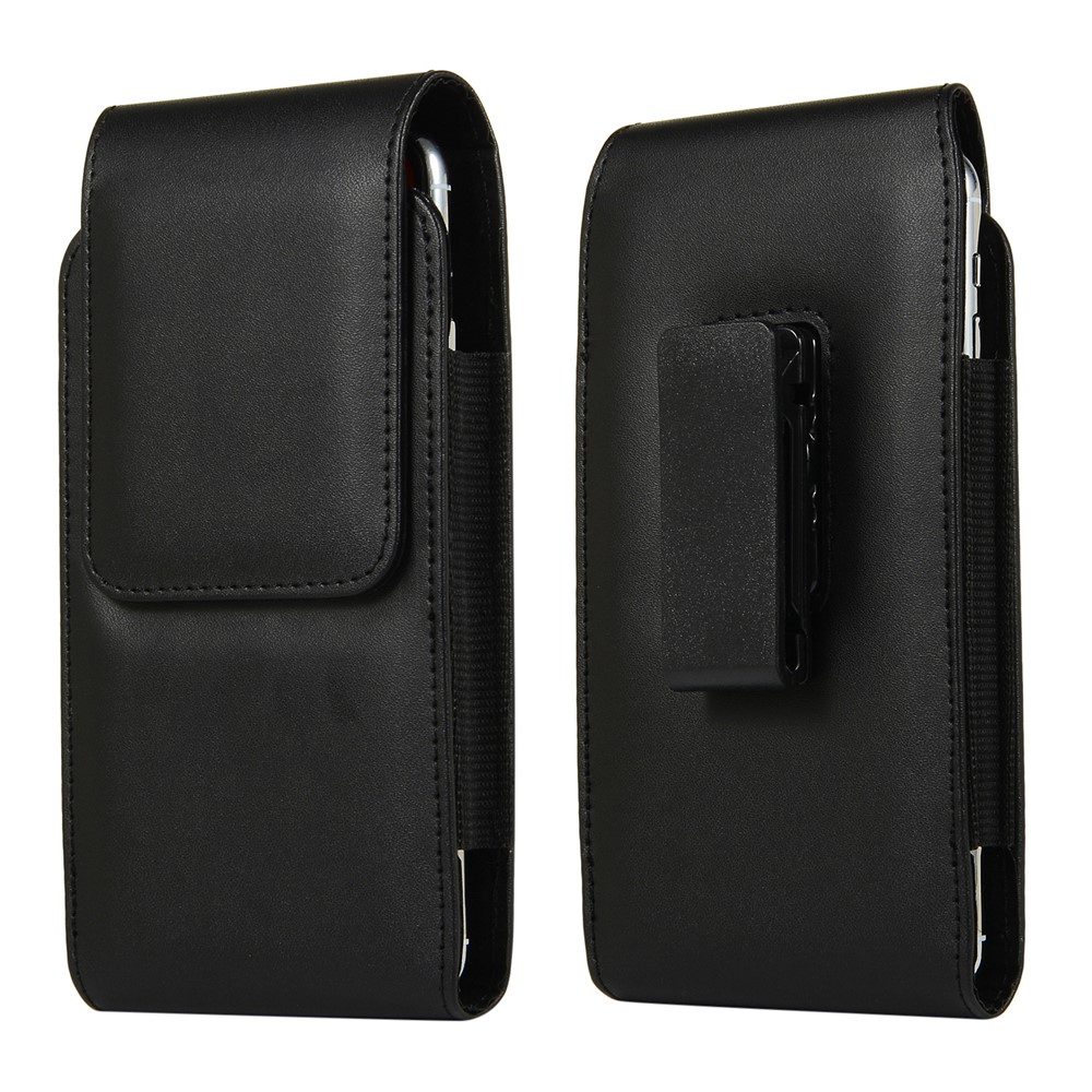 6.3 inch Universal Clip-on Waist Bag Card Holder Pouch Leather Phone Cover for iPhone 11/11 Pro/XR/XS-1