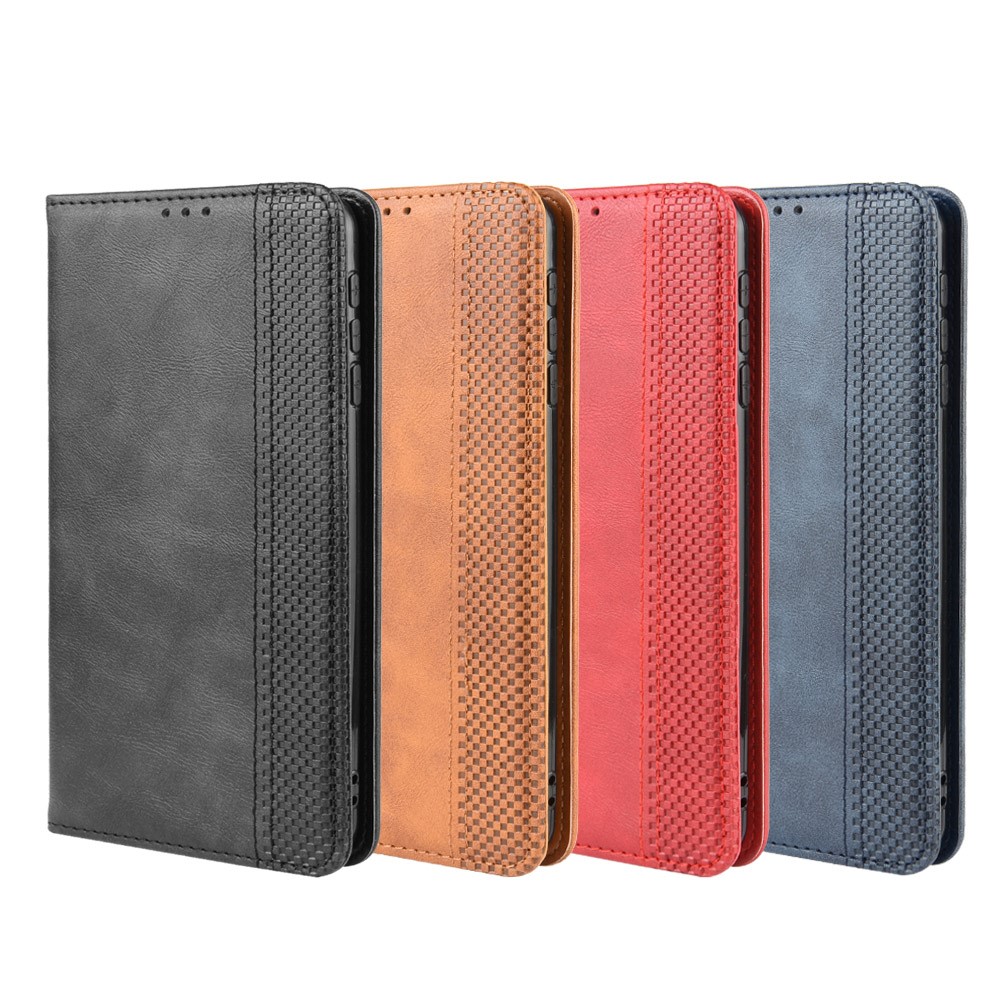 Vintage Style Stand Leather Wallet Stand Case for Oukitel K9 - Black-14