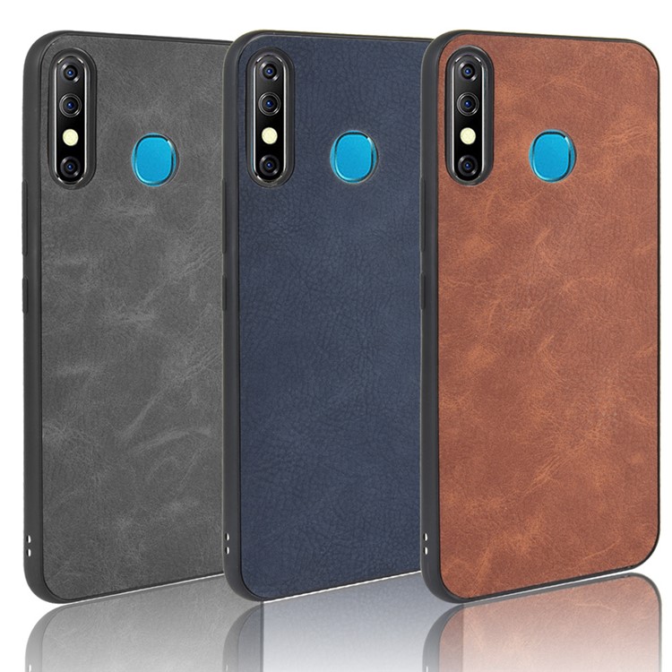 PU Leather Coated TPU + PC Combo Case for Infinix Hot 8 (X650) - Black-6