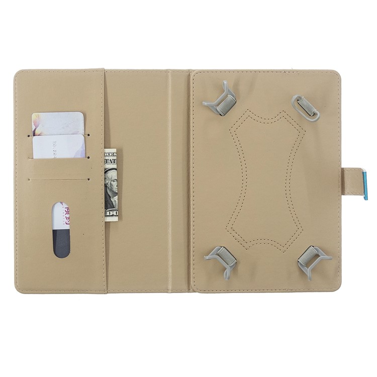 Pattern Printing Universal Wallet Leather Tablet Cover for 8-inch Tablet PC - Cat and Tiger Reflection-11