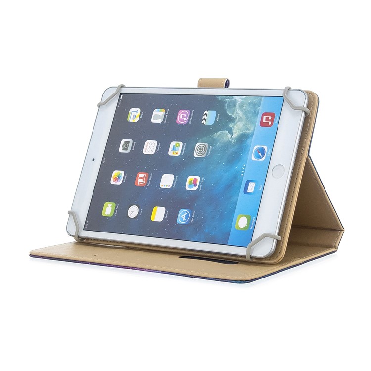 Pattern Printing Universal Wallet Leather Tablet Cover for 8-inch Tablet PC - Cat and Tiger Reflection-7