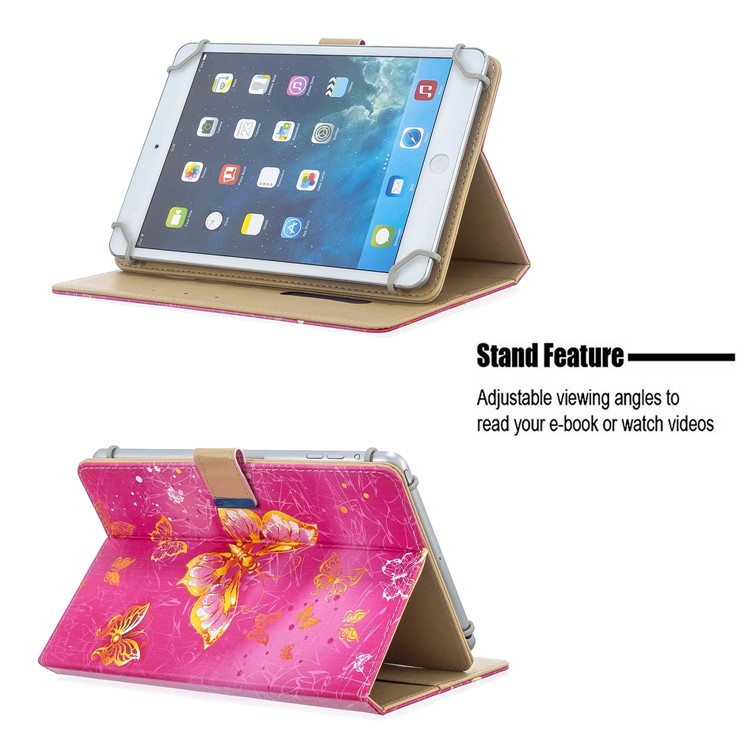 Impressão Padrão Carteira Universal Cobertura Tablet Couro Para PC Tablet De 8 Polegadas - Borboletas-9