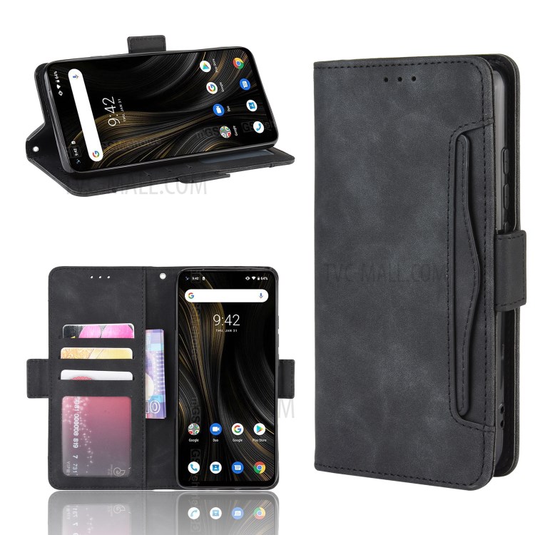 Wallet Leather Stand Case for Umidigi Power 3 - Black-1