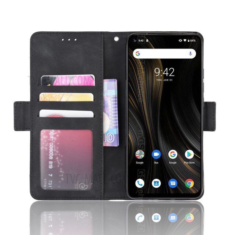 Wallet Leather Stand Case for Umidigi Power 3 - Black-6