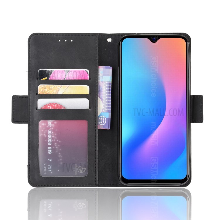 Wallet Stand Flip Leather Phone Shell for Blackview A60 Pro - Black-5