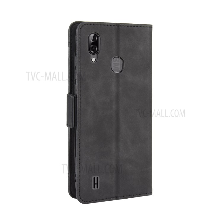 Wallet Stand Flip Leather Phone Shell for Blackview A60 Pro - Black-7