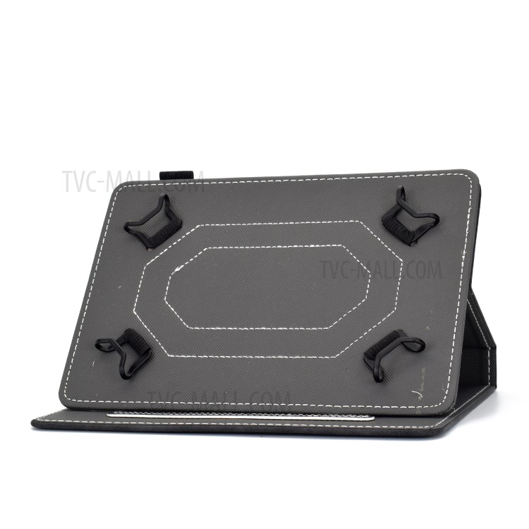 Imprinted Elephant Pattern Universal Leather Stand Shell for 10-inch Tablet PC - Black-6