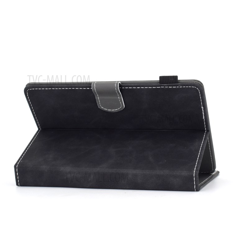 Imprinted Elephant Pattern Universal Leather Stand Shell for 10-inch Tablet PC - Black-7