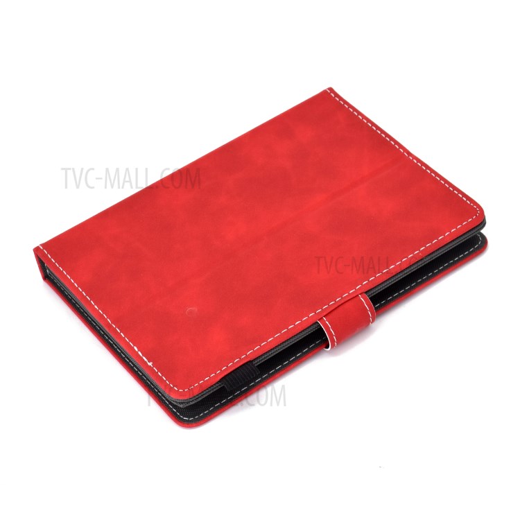 Impressas Elefante Padrão Shell Estande Couro Universal Para PC Tablet De 10 Polegadas - Vermelho-9
