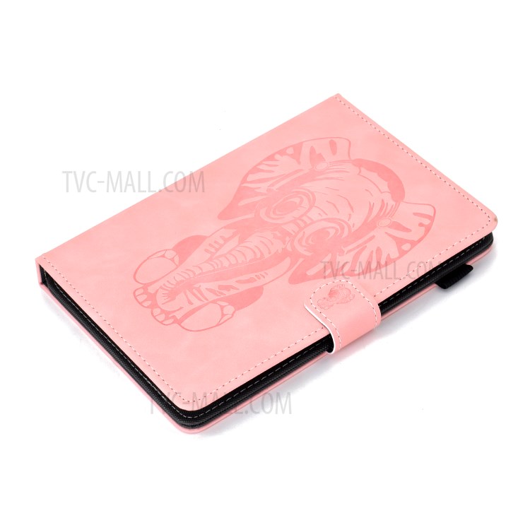 Caso Titular De La Tarjeta De Piel Universal Patrón Elefante Impreso Para PC Tablet 8 Pulgadas - Rosado-8