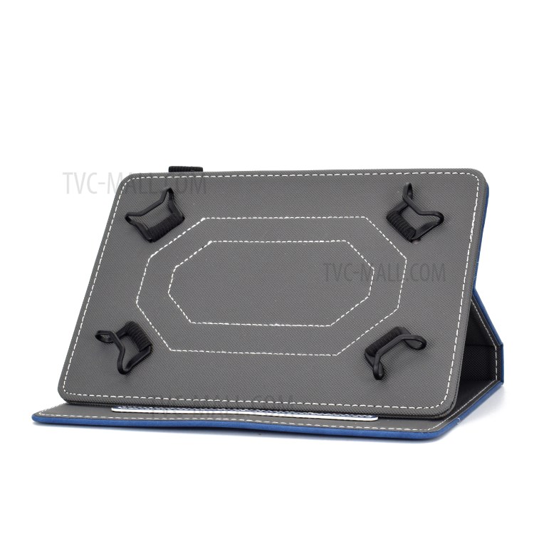 Caso Titular De La Tarjeta De Piel Universal Patrón Elefante Impreso Para PC Tablet 8 Pulgadas - Azul-6