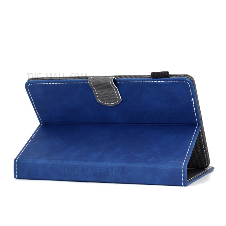 Caso Titular De La Tarjeta De Piel Universal Patrón Elefante Impreso Para PC Tablet 8 Pulgadas - Azul-7