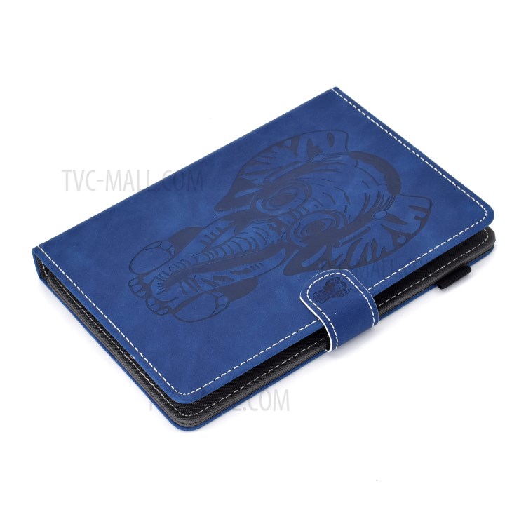 Caso Titular De La Tarjeta De Piel Universal Patrón Elefante Impreso Para PC Tablet 8 Pulgadas - Azul-8
