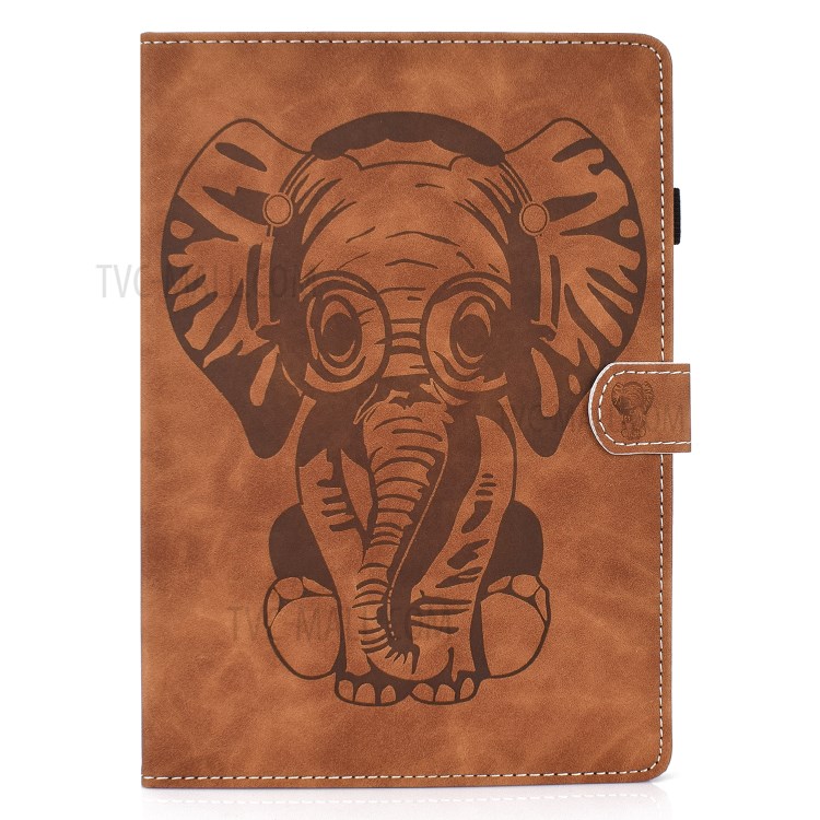 Druckt Elefantenmuster Universal-Leder-Kartenhalterkasten Für 8-Zoll-Tablet-PC - Braun-3