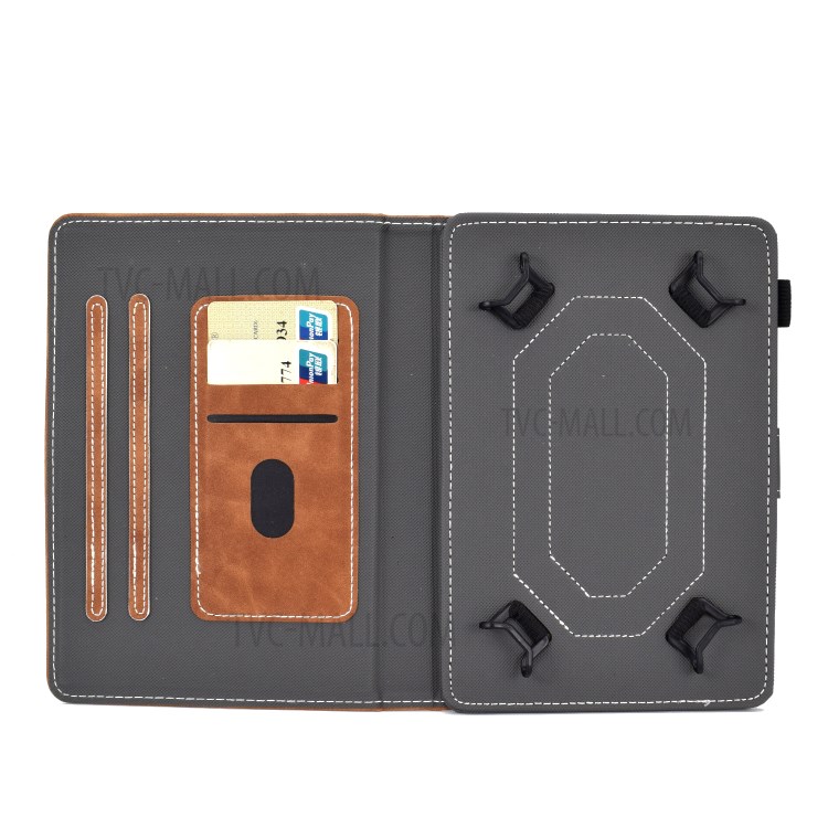 Druckt Elefantenmuster Universal-Leder-Kartenhalterkasten Für 8-Zoll-Tablet-PC - Braun-5
