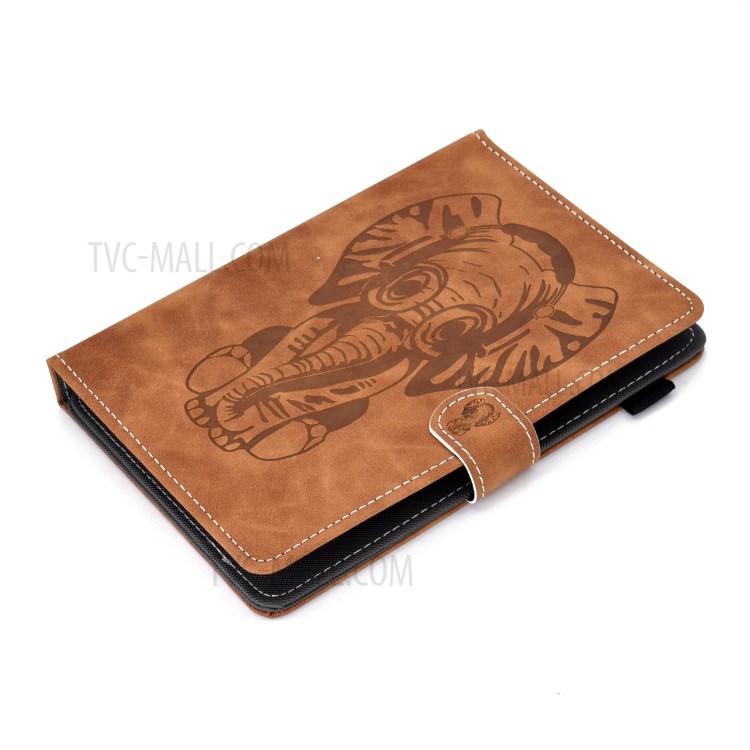 Druckt Elefantenmuster Universal-Leder-Kartenhalterkasten Für 8-Zoll-Tablet-PC - Braun-8