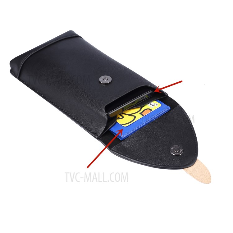 Fashionable Men's Waist Pack Belt Phone Pouch Bag Card Coin Purse Pouch for 4.7-5.4 inch Cell Phones - Black-13