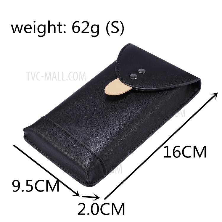 Fashionable Men's Waist Pack Belt Phone Pouch Bag Card Coin Purse Pouch for 4.7-5.4 inch Cell Phones - Black-9