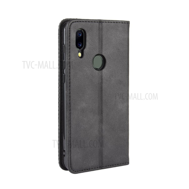 Auto-absorbed Retro Leather Special Cover for Umidigi A3s - Black-7