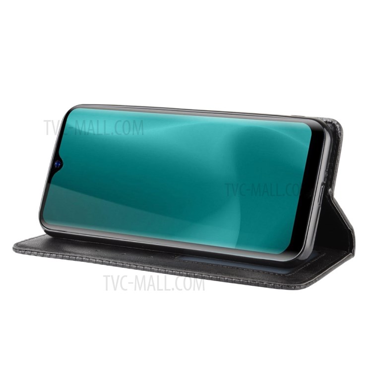 Vintage Style Wallet Leather Stand Case for Blackview A60 - Black-5