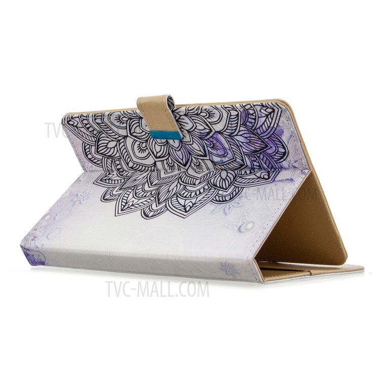 Universal Pattern Printing PU Leather + TPU Flip Tablet Cover for 10-inch Tablets - Mandala Flower-8