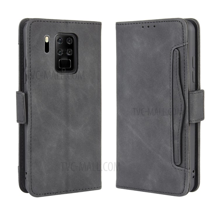 Multiple Card Slots Leather with Wallet Phone Back Shell for Oukitel C18 Pro - Black-2