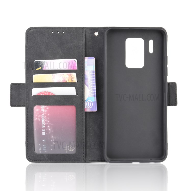 Multiple Card Slots Leather with Wallet Phone Back Shell for Oukitel C18 Pro - Black-4