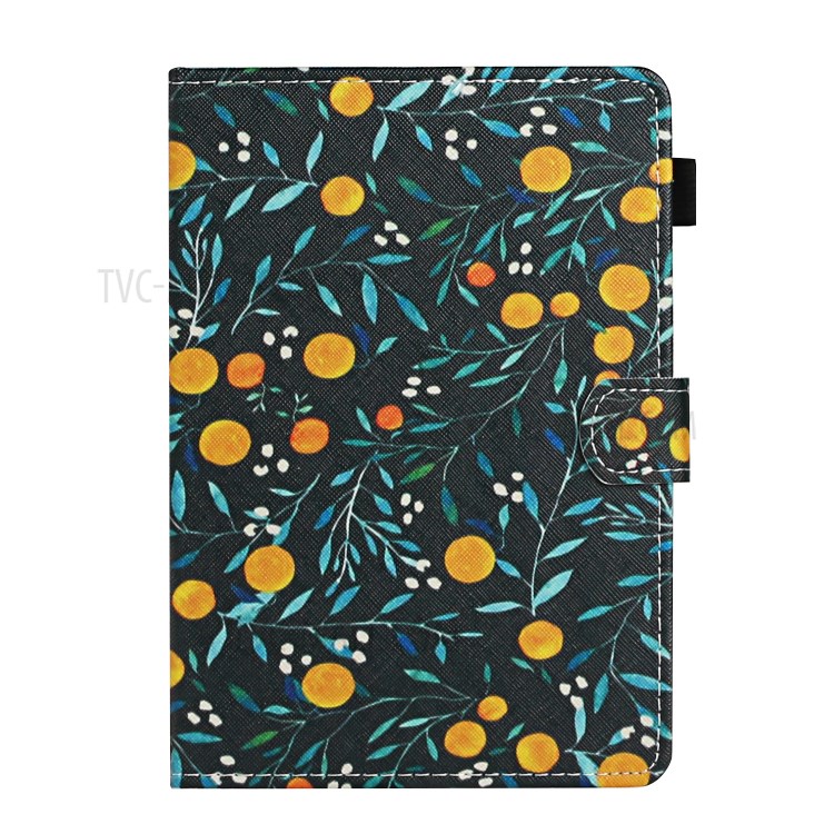 Pattern Printing Card Slots Stand Leather Tablet Cover for 10-inch Tablets - Orange-2