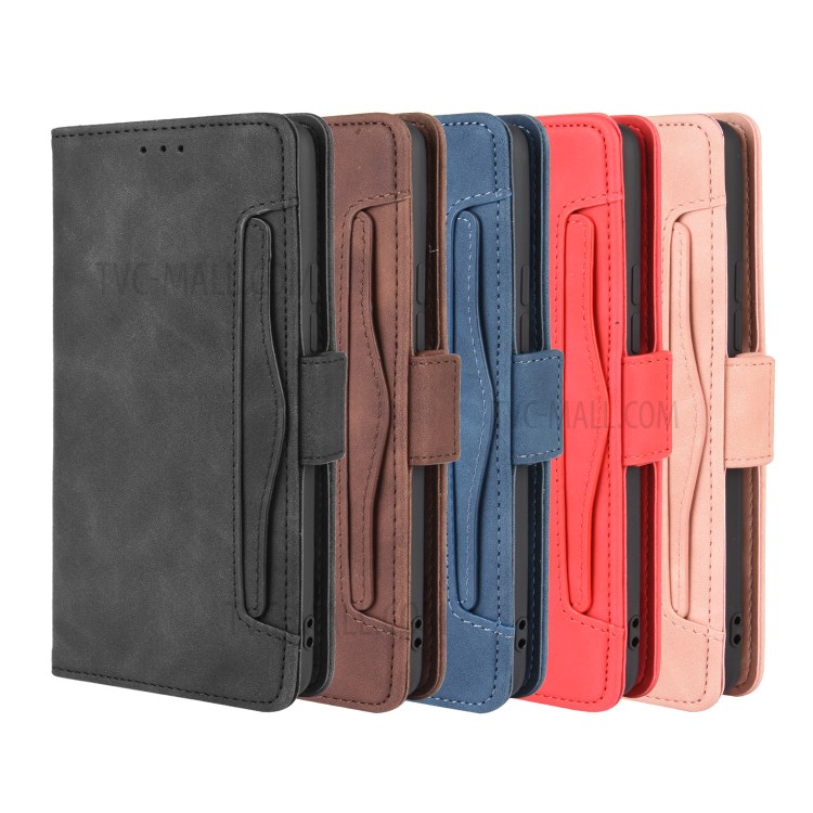 Wallet Leather Phone Case with Multiple Card Slots for Umidigi S5 Pro - Black-13