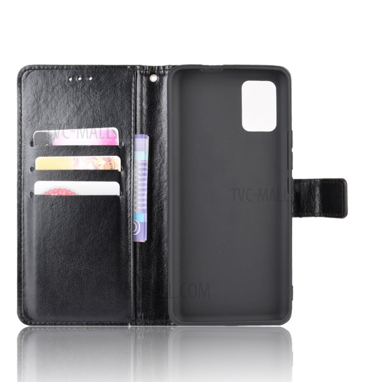 Crazy Horse Wallet Stand Leather Protective Case with Strap for Umidigi S5 Pro - Black-4