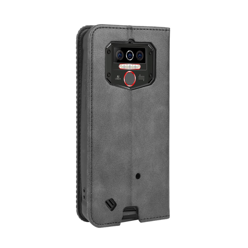 Auto-absorbiert Retro PU-Leder Shell Brieftasche Handyabdeckung Für Oukitel WP5 - Schwarz-7