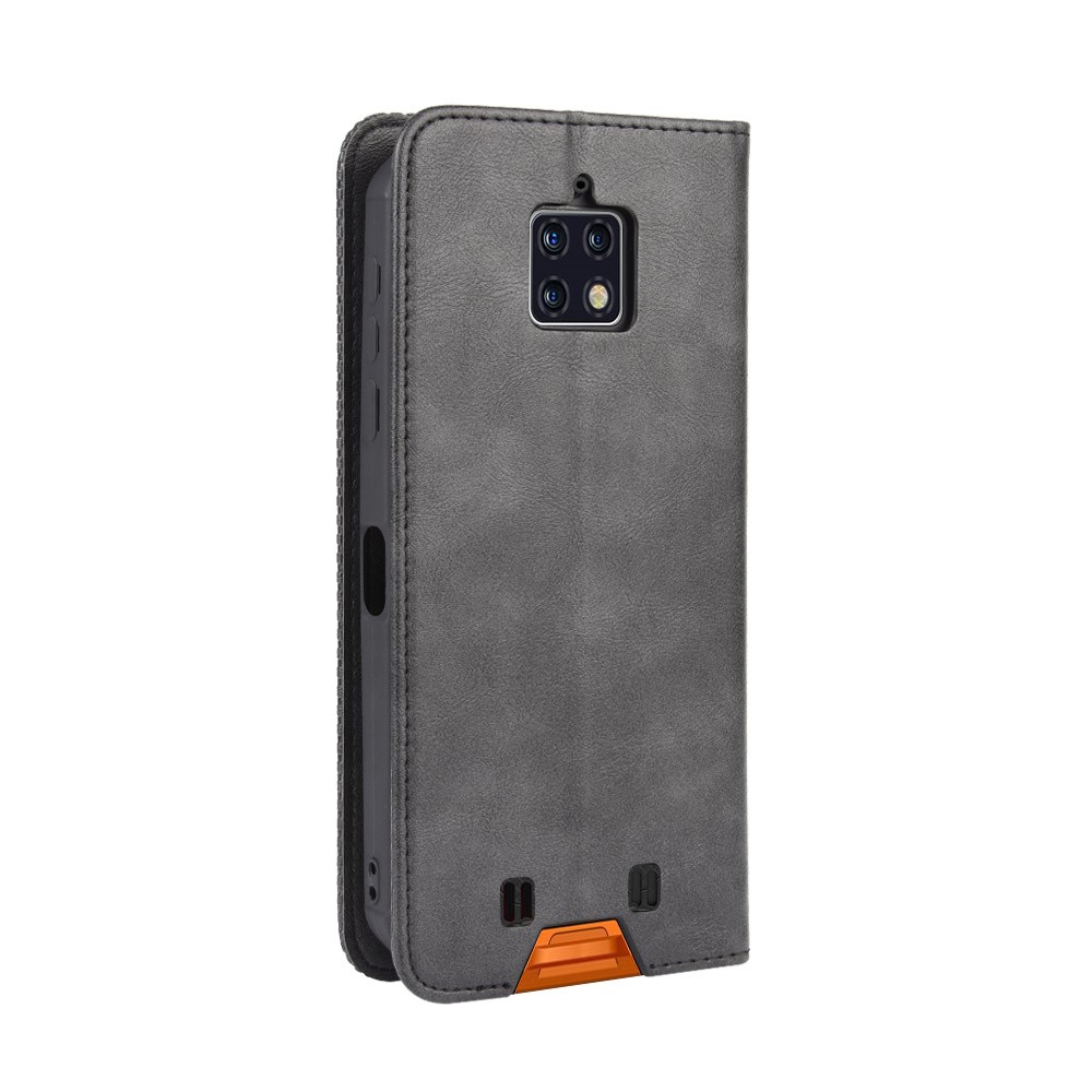 Cassa Del Telefono Del Cuoio Del Raccoglitore Di Stile Vintage Per WP6 Oukitel - Nero-7