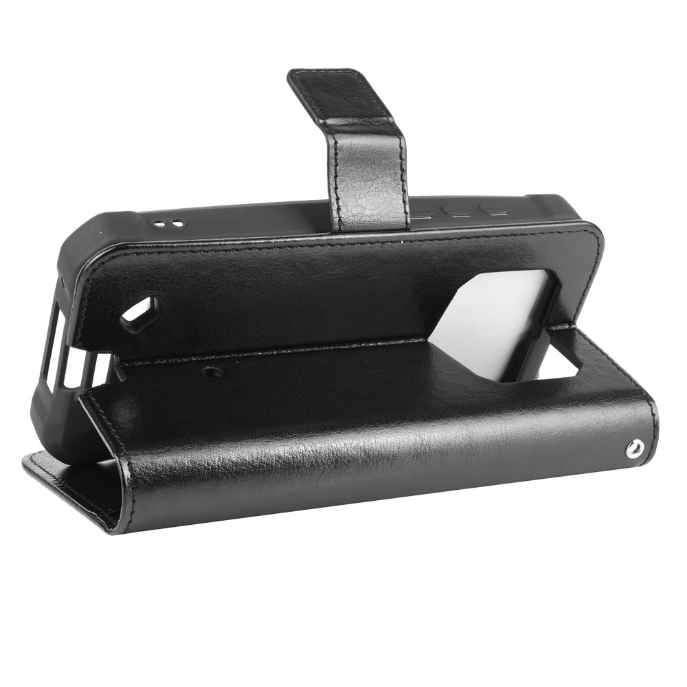 Fou Cas Stand En Cuir Portefeuille De Cheval Pour Oukitel WP5 - Noir-6