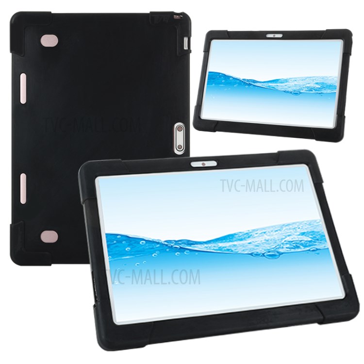 Universal Shockproof Silicone Tablet Back Case for 10-Inch Smart Tablets - Black-1