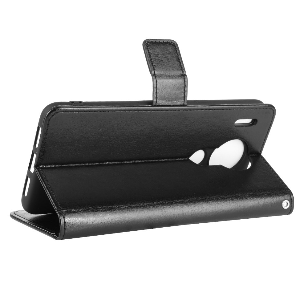 Crazy Horse Leather Wallet Case for Blackview A80 - Black-6