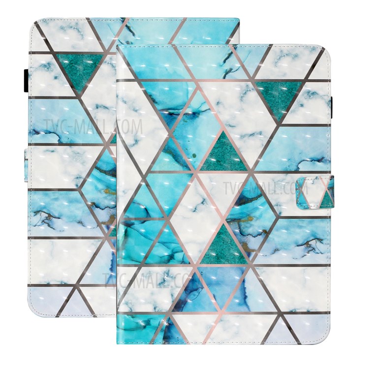 Light Spot Decor Pattern Printing Card Holder Leather Stand Protective Case for 10-inch Tablets - Marble Pattern-3